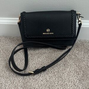 Michael Kors Black Leather Crossbody Bag